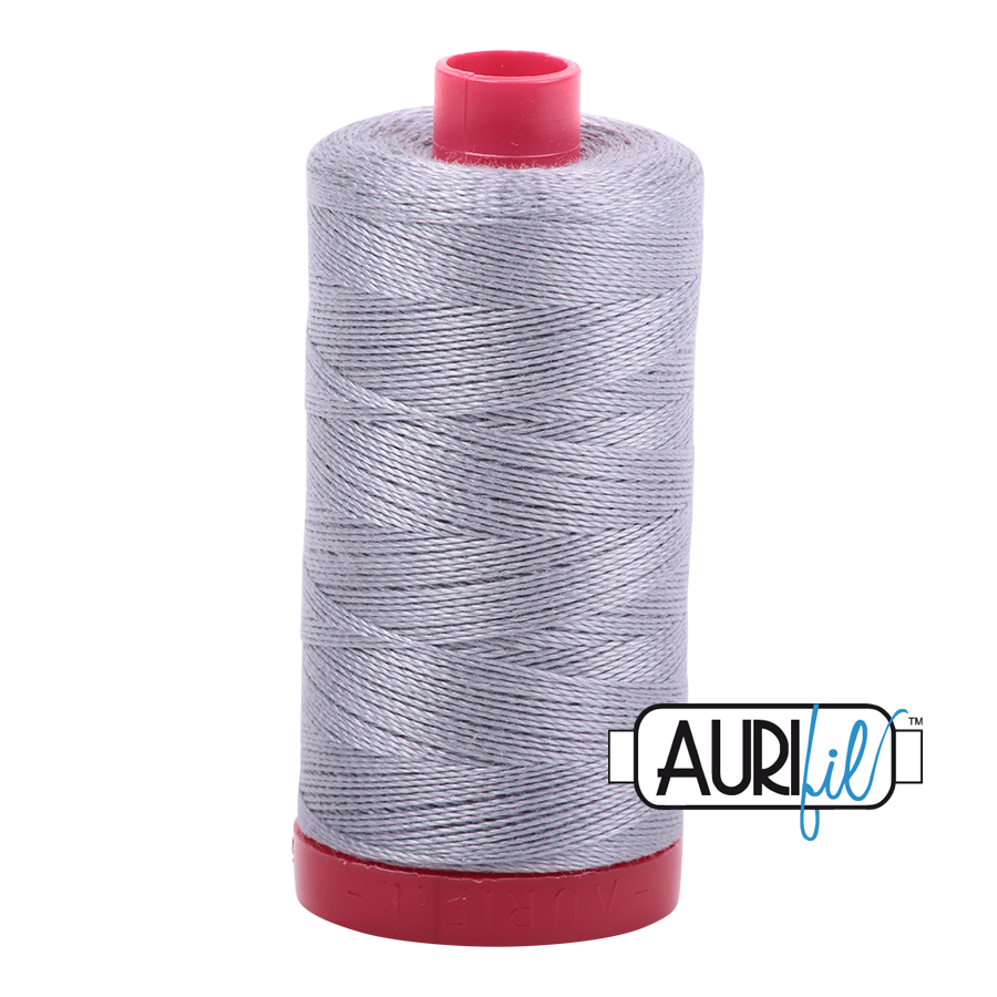 Aurifil 12wt Thread – 100% Cotton – 356 yd – Grey - #2605