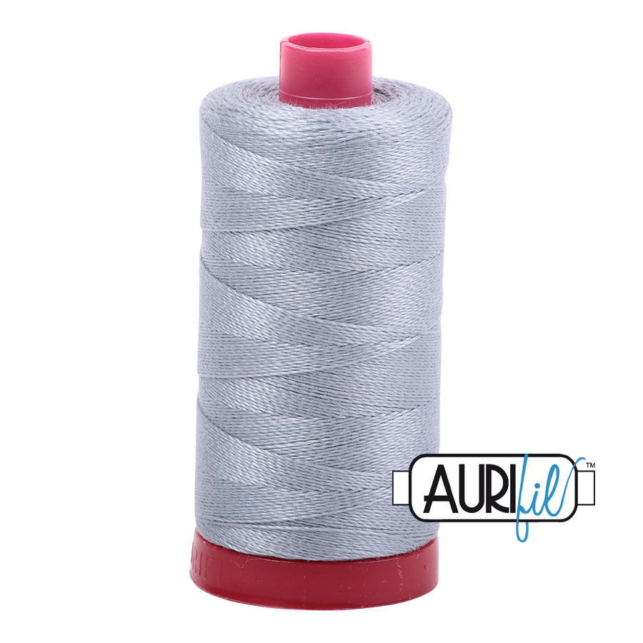 Aurifil 12wt Thread – 100% Cotton – 356 yd – Gray - #2610
