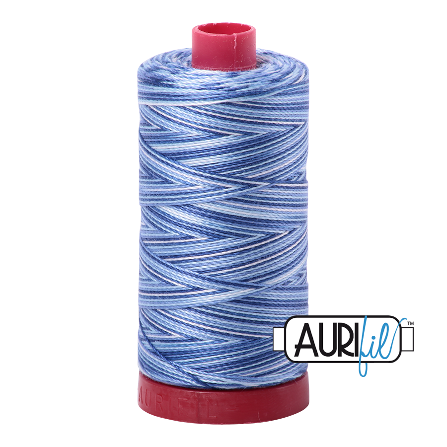 Aurifil 12wt Mako Cotton Thread (356yds) Storm at Sea
