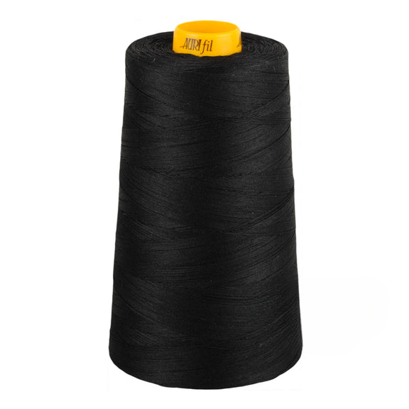 Aurifil Mako Cotton 3-Ply Longarm Thread 40wt 3280yds Cone, Black