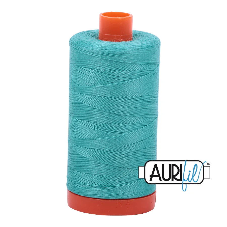 Aurifil Mako Cotton Thread Solid 50WT Cotton Single Spool 1422 yd Ideal for Machine Embroidery, Quilting and Sewing - Light Jade