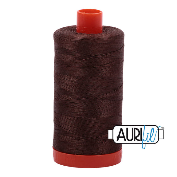 Aurifil Mako Cotton Thread Solid 50wt (1422 Yards / 1300 Meters) Medium Bark