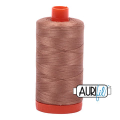 Aurifil Mako Cotton Thread Solid 50WT Cotton Single Spool 1422 yd Ideal for Machine Embroidery, Quilting and Sewing - Cafe' au Lait