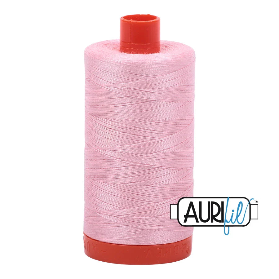 Aurifil Mako Cotton Thread Solid 50WT Cotton Single Spool 1422 yd Ideal for Machine Embroidery, Quilting and Sewing - Magenta