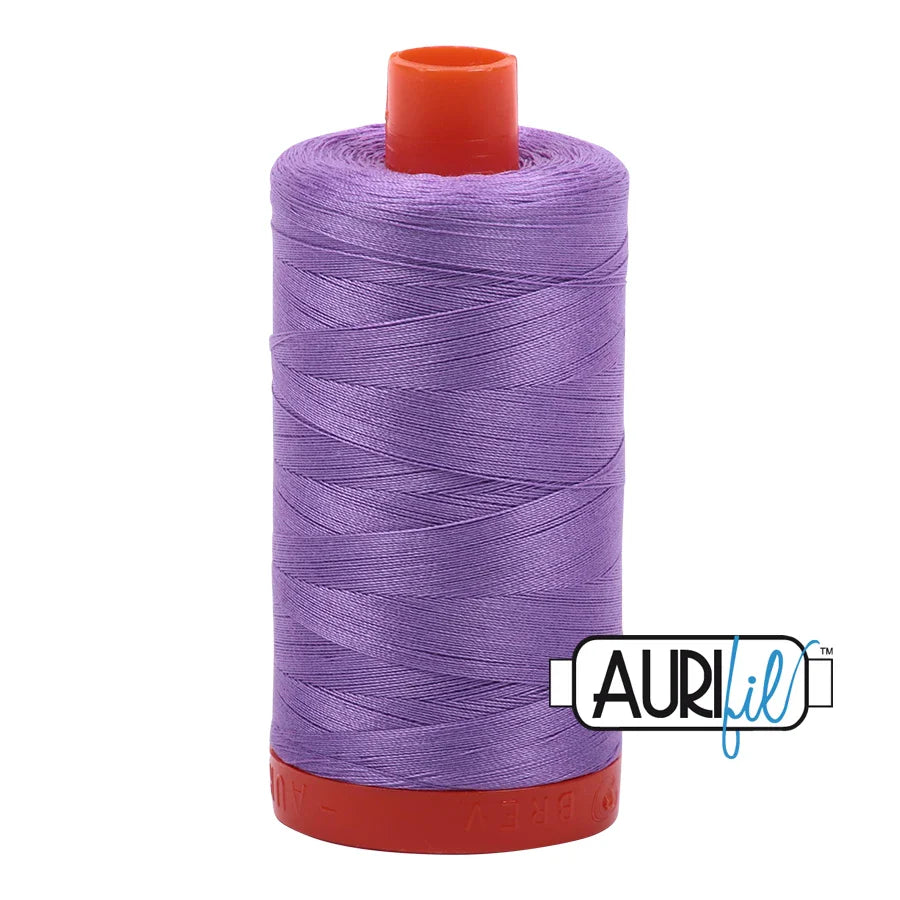 Aurifil Mako Cotton Thread Solid 50WT Cotton Single Spool 1422 yd Ideal for Machine Embroidery, Quilting and Sewing - Violet