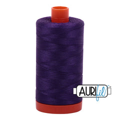 Aurifil Mako Cotton Thread Solid 50WT Cotton Single Spool 1422 yd Ideal for Machine Embroidery, Quilting and Sewing - Medium Purple