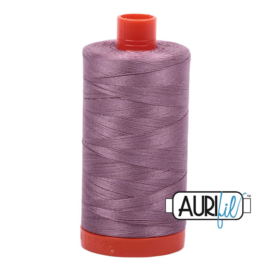 Aurifil Mako Cotton Thread Solid 50WT Cotton Single Spool 1422 yd Ideal for Machine Embroidery, Quilting and Sewing - Wisteria