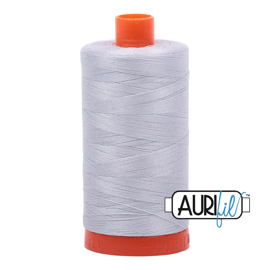 Aurifil Mako Cotton Thread Solid 50WT Cotton Single Spool 1422 yd Ideal for Machine Embroidery, Quilting and Sewing - Dove