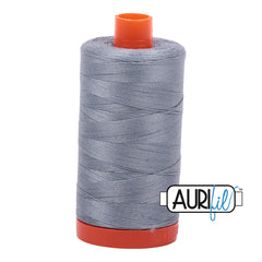 Aurifil Mako Cotton Thread Solid 50WT Cotton Single Spool 1422 yd Ideal for Machine Embroidery, Quilting and Sewing - Light Blue Grey
