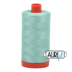 Aurifil Mako Cotton Thread Solid 50WT Cotton Single Spool 1422 yd Ideal for Machine Embroidery, Quilting and Sewing - Medium Mint
