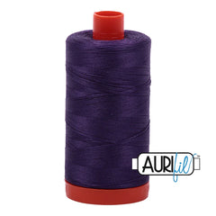 Aurifil Mako Cotton Thread Solid 50WT Cotton Single Spool 1422 yd Ideal for Machine Embroidery, Quilting and Sewing - Eggplant