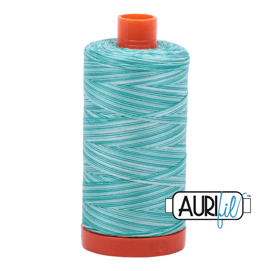 Aurifil Mako Cotton Thread Solid 50WT Cotton Single Spool 1422 yd Ideal for Machine Embroidery, Quilting and Sewing - Light blue