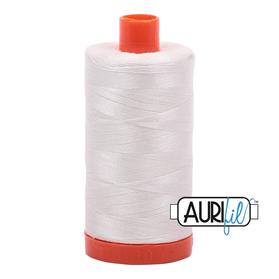 Aurifil Mako Cotton Thread Solid 50WT Cotton Single Spool 1422 yd Ideal for Machine Embroidery, Quilting and Sewing - Biscuit
