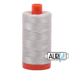 Aurifil Mako Cotton Thread Solid 50WT Cotton Single Spool 1422 yd Ideal for Machine Embroidery, Quilting and Sewing - Moonshine