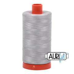 Aurifil Mako Cotton Thread Solid 50WT Cotton Single Spool 1422 yd Ideal for Machine Embroidery, Quilting and Sewing - Airstream