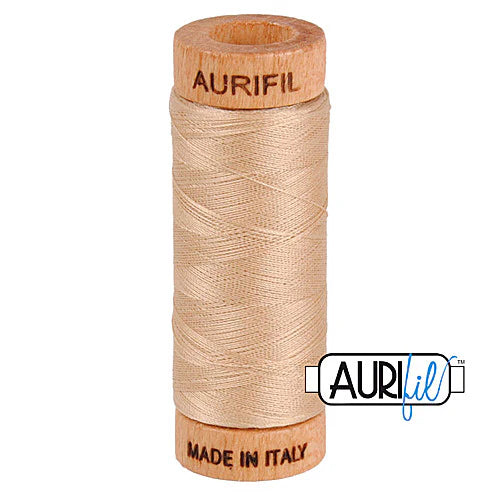 Fil Aurifil coton mako 80wt 306 yards, idéal pour la couture, le matelassage et le crochet