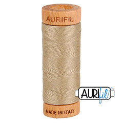 Fil Aurifil coton mako 80wt 306 yards, idéal pour la couture, le matelassage et le crochet