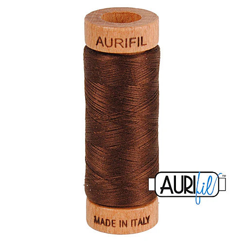 Fil Aurifil coton mako 80wt 306 yards, idéal pour la couture, le matelassage et le crochet