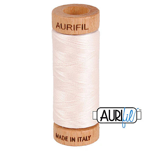 Fil Aurifil coton mako 80wt 306 yards, idéal pour la couture, le matelassage et le crochet