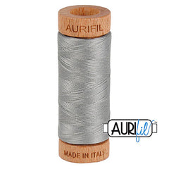 Aurifil Cotton Mako 80wt Thread 306 Yards for Sewing - Stainless Steel #2620