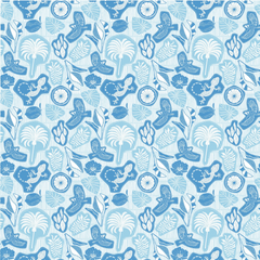 Mediterranean Medley Victoria Louise Design 100% Cotton 45cm x 55cm Wide 5Pcs Fat Quarter Bundle for Crafting, Sewing, Patchwork, Quilting