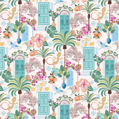 Mediterranean Medley Victoria Louise Design 100% Cotton 45cm x 55cm Wide 5Pcs Fat Quarter Bundle for Crafting, Sewing, Patchwork, Quilting