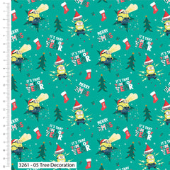 Minions–Premium Cotton Christmas Printed Fabric-100% Cotton - By Meter, Half Meter, Long Quarter or Fat Quarters