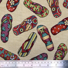 Crafty By Chatham Glyn Flip Flop 80% Cotton 20% Polyester 140cm Wide Crafty Cottons Digitally Printed Fabric For Crafting, Sewing, Dressmaking, Home Décor