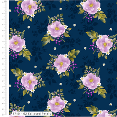 Nocturne Flora Floral Patterns 5Pcs 45cm x 55cm Wide Fat Quarter Bundle for Crafting, Home Decor and Dress Making