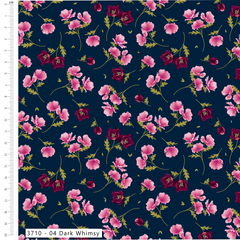 Nocturne Flora Floral Patterns 5Pcs 45cm x 55cm Wide Fat Quarter Bundle for Crafting, Home Decor and Dress Making
