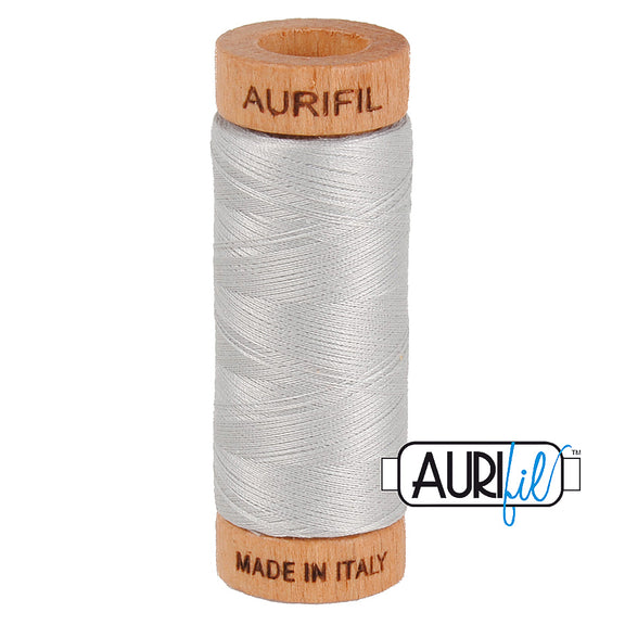 Aurifil Cotton Mako 80wt Thread 306 Yards for Sewing - Aluminium #2615