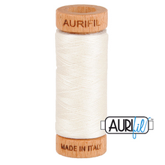 Fil Aurifil coton mako 80wt 306 yards, idéal pour la couture, le matelassage et le crochet
