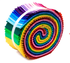 CraftsFabrics Fantasy Fiesta 100% Cotton 40Pcs/Roll Pre-Cut Jelly Rolls Strips 2.5"x 44" Wide Ideal for Quilting, Scrapbooking, Sewing, Patchwork