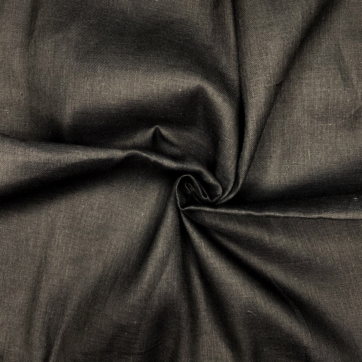 Close-up of Black fabric with folds