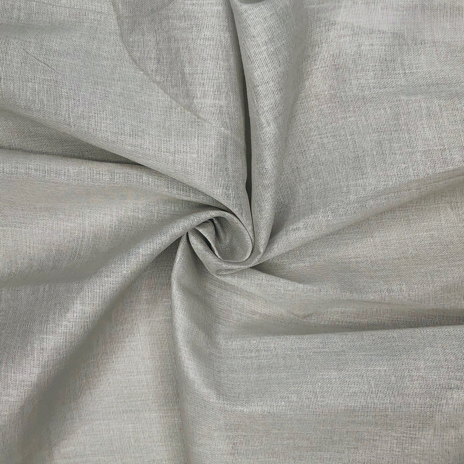 Close-up of gray fabric with a subtle texture

