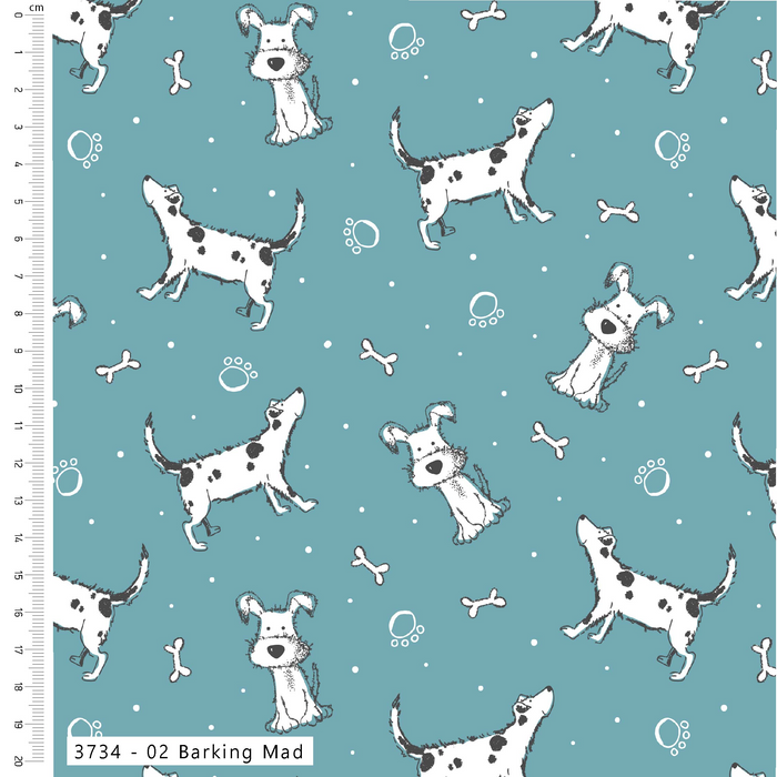 The Craft Cotton Co. Fat Quarter Bundle Ruff and Tumble by Susan Wheeler 5Pcs 45cm x 55cm Wide Fat Quarter Bundle for Crafting, Quilting, Children’s Projects, Pet Accessories