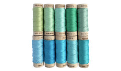 Aurifil Seaside Blues by Susan Ache 100% Cotton Thread 10 Small Spools Floss Ideal for Crafting, Quilting, Embroidery, Sewing