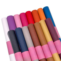 CraftsFabrics Faux Leather Sheets Pack – Litchi Grain PU Fabric