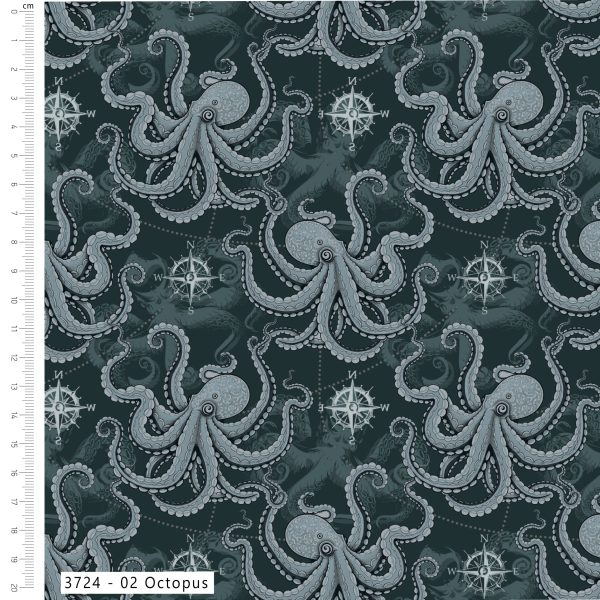 Make + Believe Loose Fabric Sail Across the Sea- Cotton Fabric