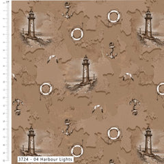 Sail Across the Sea By Make + Believe 100% Cotton Digitally Printed Fabric for Quilting, Arts, Crafts, DIY Projects