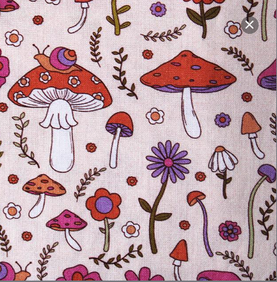 Little Johnny 100% Cotton 150cm Wide Shroom Serenity Digital Cotton Fabric Ideal for Sewing, Homeware, Cushion Covers, Quilting and Crafting