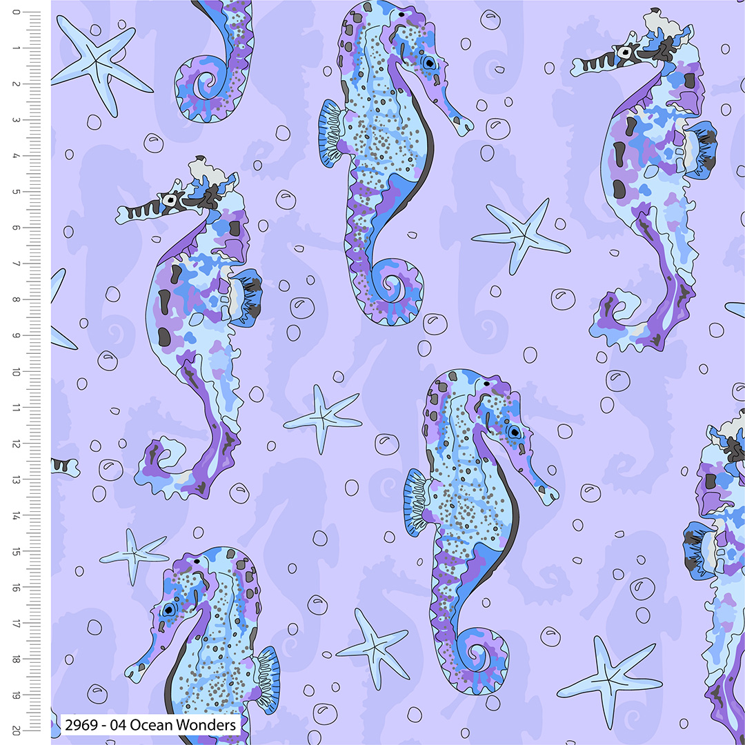Tissus Make + Believe 100% coton 110 cm de large Mer en couleur The Crafty Lass Coton biologique Imprimés pour l'artisanat, la décoration de table, la couture