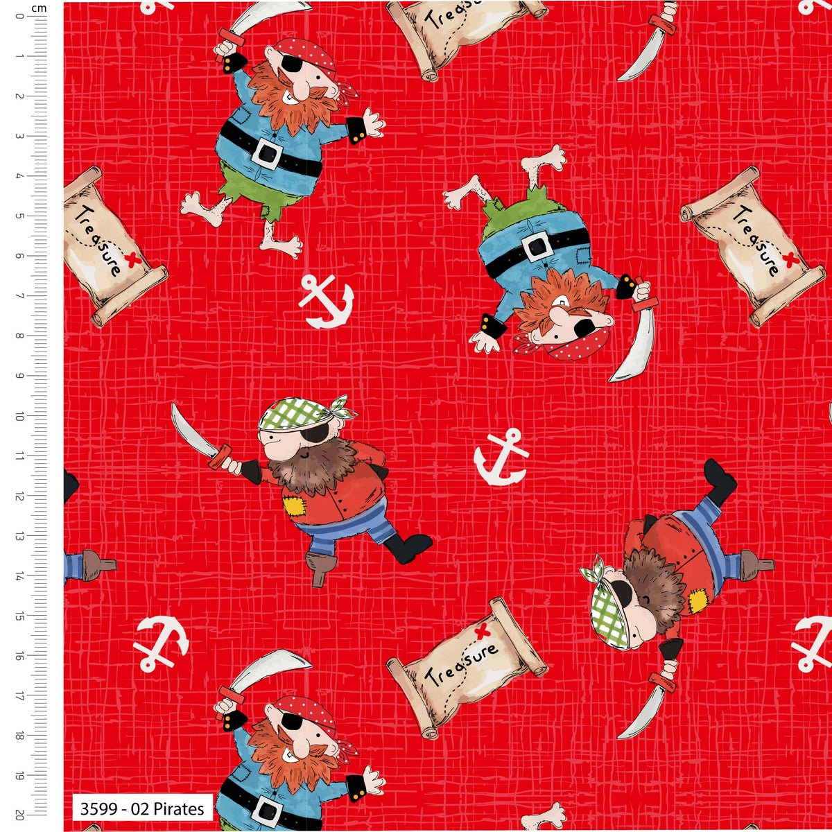 The Craft Cotton Co. Ship Ahoy 100% Cotton Digitally Printed 110cm Wide Cotton Fabric for Crafting, Sewing, Patchwork, Quilting