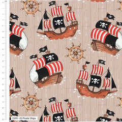 The Craft Cotton Co. Ship Ahoy 100% Cotton 45cmx55cm Wide 5Pcs Fat Quarter Bundle for Crafting, Sewing, Patchwork, Quilting