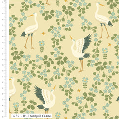 Tissu imprimé numériquement « The Sky Above Sage » de Craft Cotton Co., 100 % coton, 110 cm de large, pour loisirs créatifs, matelassage, décoration d'intérieur et loisirs créatifs pour enfants.