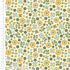 Tissu imprimé numériquement « The Sky Above Sage » de Craft Cotton Co., 100 % coton, 110 cm de large, pour loisirs créatifs, matelassage, décoration d'intérieur et loisirs créatifs pour enfants.