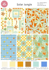 Craft Cotton Co. „The Sky Above“ Salbeigrün, 100 % Baumwolle, 110 cm breit, digital bedruckter Stoff zum Basteln, Quilten, für die Heimdekoration und Kinderbasteln