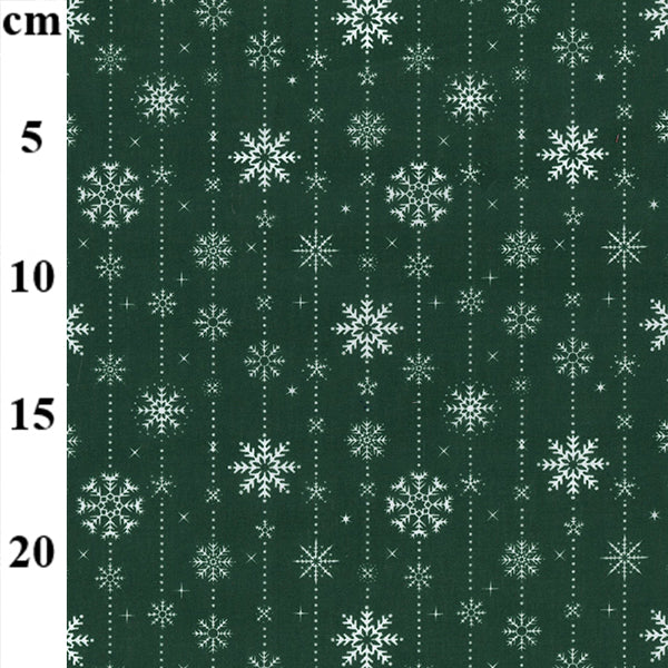 Christmas Snowflake Fabric80% Polyester 20% Cotton (TCP917 GREEN)