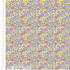 The Craft Cotton Co. Tiny Florals Light 100% Cotton 45cm x 55cm Wide 5Pcs Fat Quarter Bundle for Crafting, Sewing, Patchwork, Quilting
