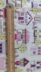 Crafty By Chatham Glyn Home Sweet Home Grape 100% Cotton Lifestyle Craft Fabric 140cm Wide For Sewing, Quilting, Crafting, Dressmaking